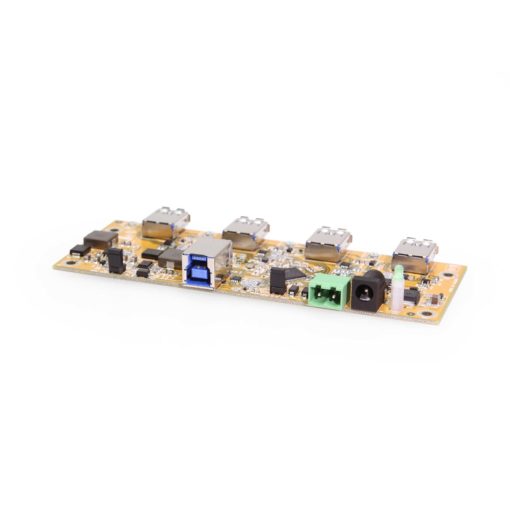 4 Port USB 3.2 Gen 1 Hub PCBA w/ ESD Surge Protection & Port Status LEDs - Image 2