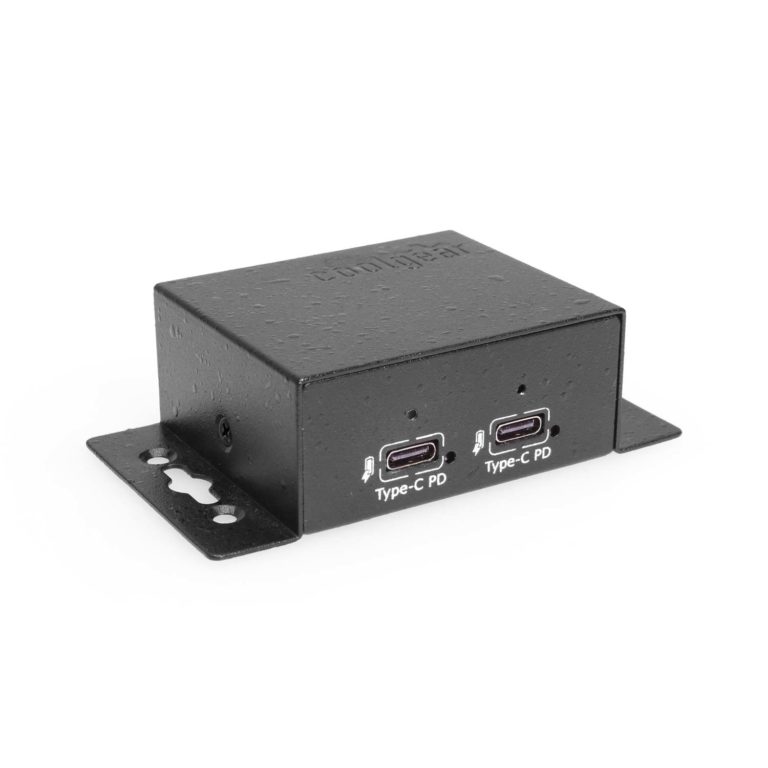ChargeIt! Mini 200W Dual Type-C PD Charger 100W Output Per Port, Surface Mountable