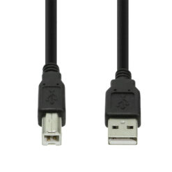 2ft Black USB 2.0 A to B Device Cable