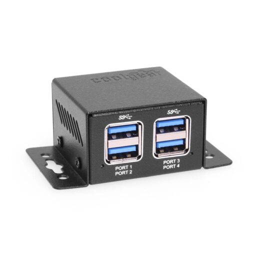 4 Port USB 3.2 Gen 1 Micro Powered Hub w/ ESD Surge Protection & Power Adapter