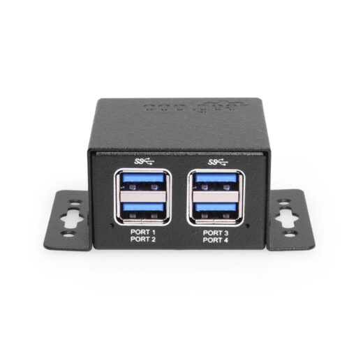 4 Port USB 3.2 Gen 1 Micro Powered Hub w/ ESD Surge Protection & Power Adapter