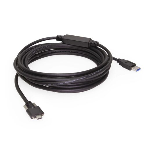 16ft (5m) USB 3.2 Gen 1 Type-A to C Dual Screw Lock Active Extension Cable Vision Compliant