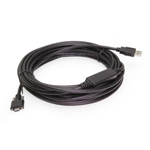 26ft (8m) USB 3.2 Gen 1 Type-A to C Dual Screw Lock Active Extension Cable