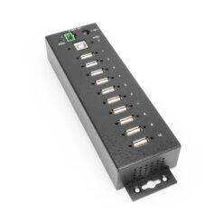 10 Port USB 2.0 Hub w/ ESD Surge Protection Screw Locking Ports