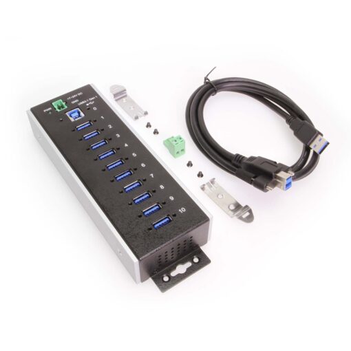 10 Port USB 3.2 Gen 1 Industrial Wide Temperature Range Hub