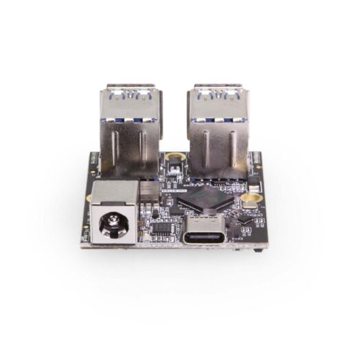 4 Port USB 3.2 Gen 1 Micro Powered Hub PCBA w/ GL3590 Chipset & ESD Surge Protection