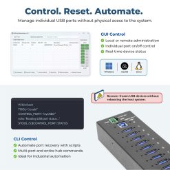 10 Port Managed Network Shareable USB 3.2 Gen 1 Hub w/ 15KV ESD Surge Protection - Image 4