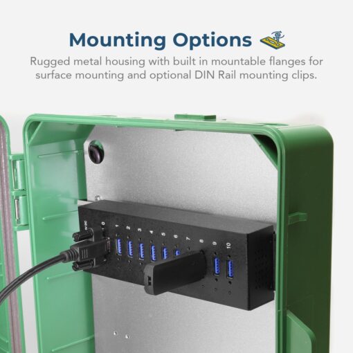 10 Port Managed USB 3.2 Gen 1 Hub w/ 15KV ESD Surge Protection - Image 6