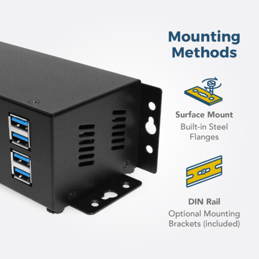 12 Port Industrial USB 3.2 Gen 1 Hub w/ Port Status LEDs - Image 6