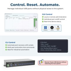 16 Port Managed USB 3.2 Gen 1 Hub w/ 15KV ESD Surge Protection - Image 4