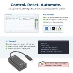 Single Port Managed USB-C 3.2 Gen 1 Adapter w/ ESD Surge Protection and Software On/Off Control - Image 4
