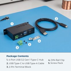 4 Port USB 3.2 Gen 1 Type-C Hub w/ ESD Surge Protection & Type-C Upstream - Image 8