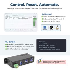 4 Port Managed USB 3.2 Gen 1 Hub w/ 15KV ESD Surge Protection - Image 4