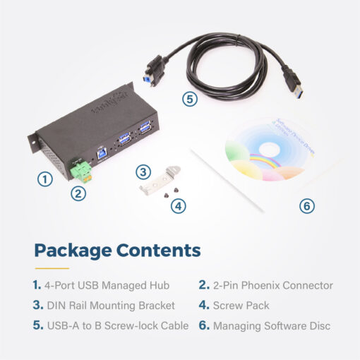 4 Port Managed USB 3.2 Gen 1 Hub w/ 15KV ESD Surge Protection - Image 7