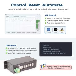 6 Port Managed USB 2.0 Hub w/ 15KV ESD Surge Protection - Image 4