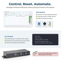 7 Port Managed USB 3.2 Gen 1 Workstation Hub w/ 15KV ESD Surge Protection - Image 4
