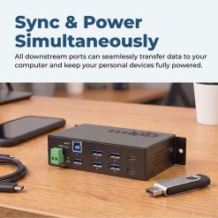 Alternative view of 7 Port USB 3.2 Gen 1 Type-C Hub w/ ESD Surge Protection