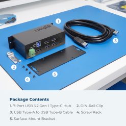 7 Port USB 3.2 Gen 1 Type-C Hub w/ ESD Surge Protection - Image 8