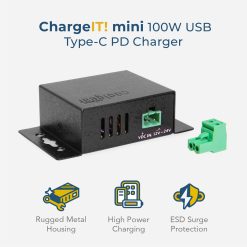 Alternative view of ChargeIt! Mini 100W USB-C PD 3.0 Surface Mount Charger – Commercial Grade