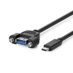 USB Type-C Male to USB 3.1 Type-A Female Panel Mount Cable