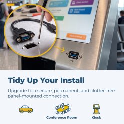 Alternative view of USB Type-C Male to USB 3.1 Type-A Female Panel Mount Cable