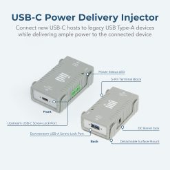 Alternative view of USB-C to USB-A Power Delivery Adapter w/Mounting Kit