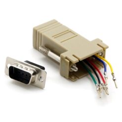 DB9 Male to RJ11/12 Modular Serial Adapter