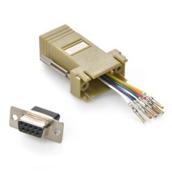 DB9 Female to RJ11/12 Modular Serial Adapter