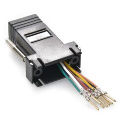 Alternative view of DB9 Female to RJ45 Modular Serial Adapter - Black