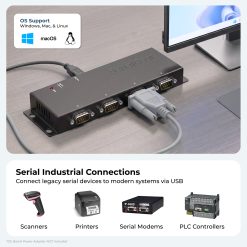 Alternative view of USB BAY-4 Port Serial DB-9 RS-232 Adapter with FTDI Chipset