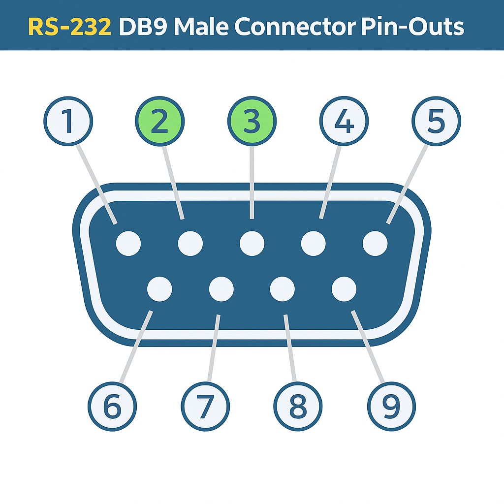 DB9 RS-232 Pinout