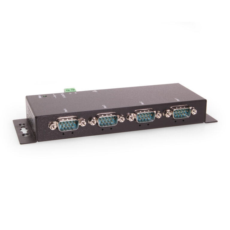 4-Port Industrial RS-232 / RS-422 / RS-485 to Ethernet Data Gateway TCP/IP Ethernet Data Gateway