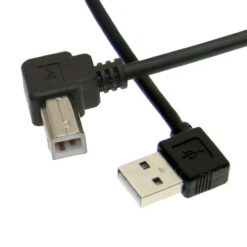 6ft USB 2.0 Left-Angle A to Left-Angle B High-Speed Device Cable Black