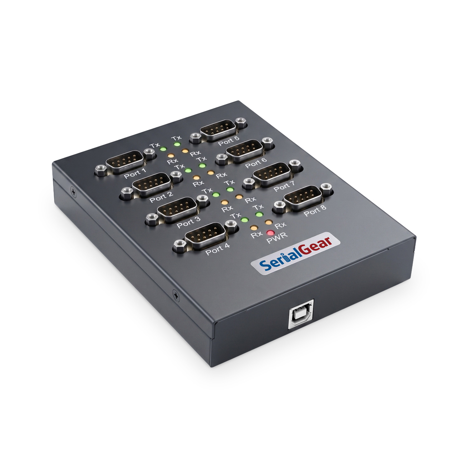 8-Port USB 2.0 to RS-232 DB-9 Industrial Serial Adapter w/ FTDI