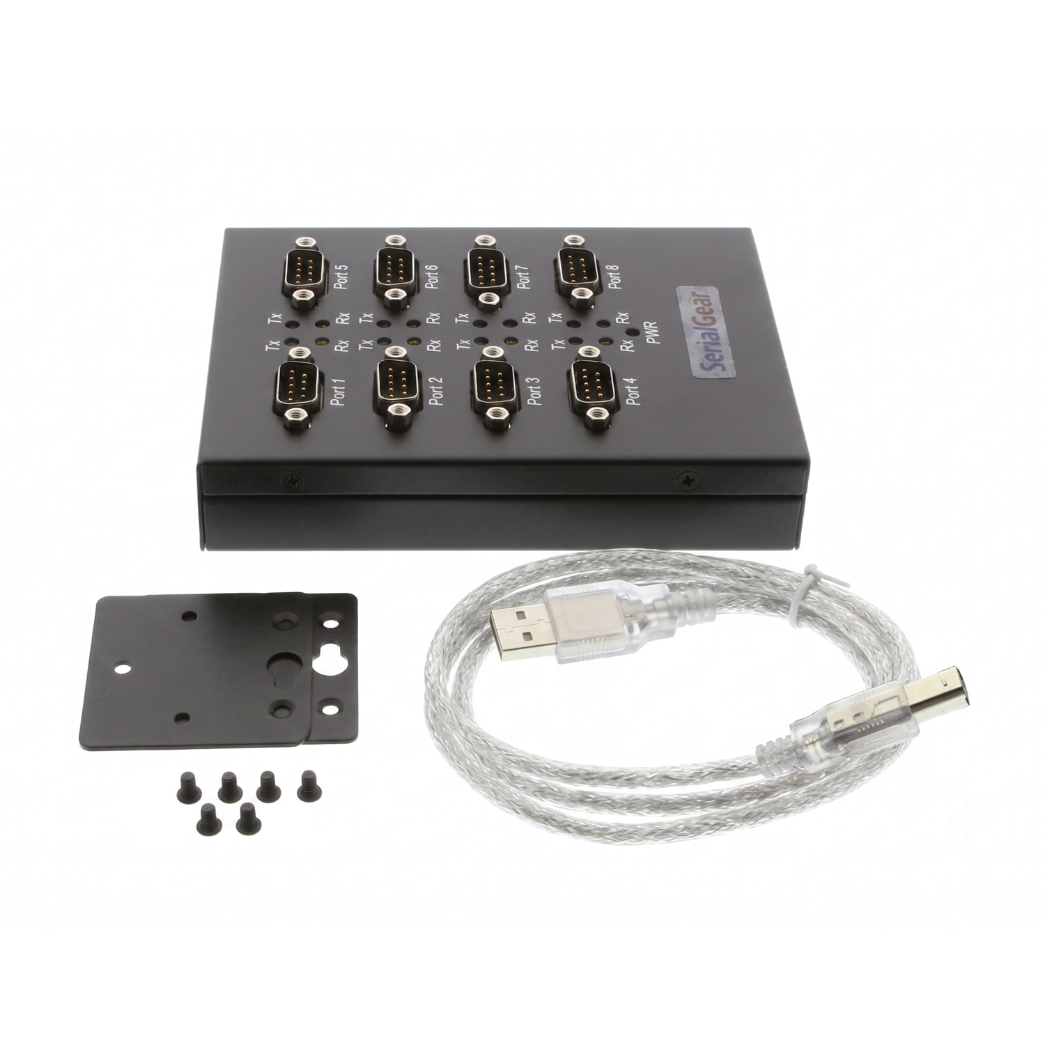 8-Port USB 2.0 to RS-232 DB-9 Industrial Serial Adapter w/ FTDI