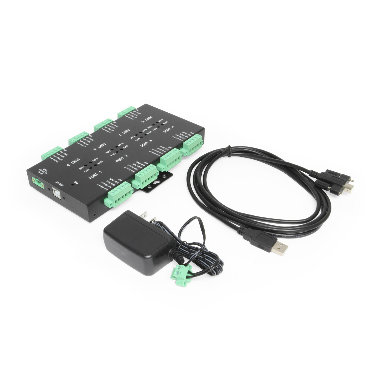 USB2 to 8-Port RS232-422-485 Serial TB Adapter - Coolgear
