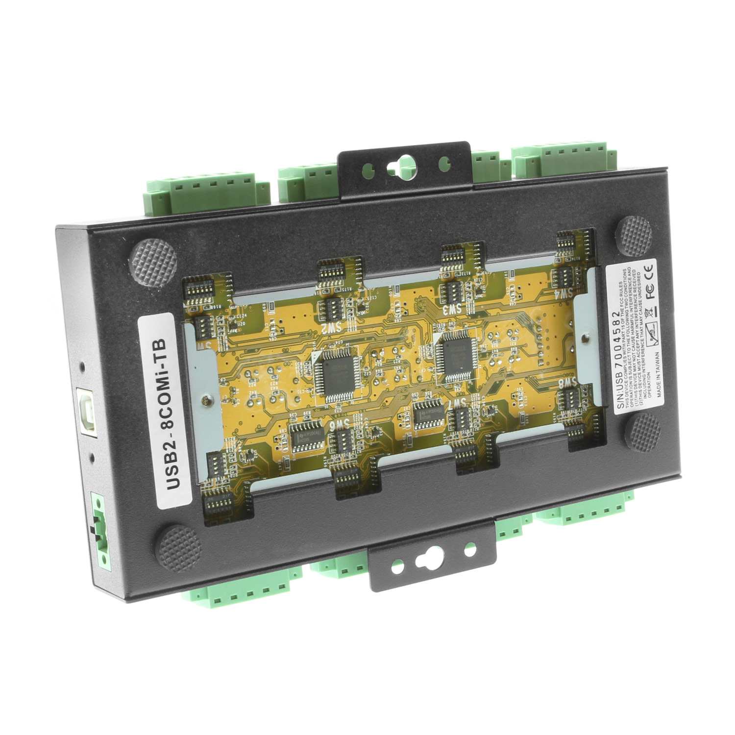 USB2 to 8-Port RS232-422-485 Serial TB Adapter - Coolgear