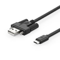 3ft USB 2.0 Screw-Locking Type-A to Micro-B Cable