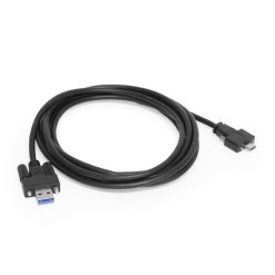Alternative view of 3ft USB 3.2 Gen 1 Screw-Locking Type-A to Dual Screw-Locking Type-C Cable