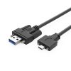 10ft USB 3.2 Gen 1 Screw-Locking Type-A to Dual Screw-Locking Type-C Cable