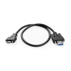 1.5ft USB 3.2 Gen 1 Screw-Locking Type-A to Dual Screw-Locking Type-C Cable - Image 3