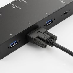 10ft USB 3.2 Gen 1 Screw-Locking Type-A to Dual Screw-Locking Type-C Cable - Image 4