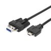 10ft USB 3.2 Gen 1 Screw-Locking Type-A to Dual Screw-Locking Type-C Cable