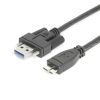 3ft USB 3.2 Gen 1 Screw-Locking Type-A to Micro-B Cable - High-Speed Data Transfer