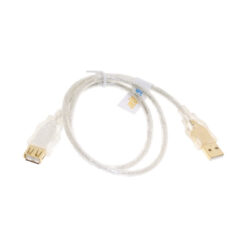 Alternative view of 2ft. Clear USB 2.0 Hi-Speed A to A High Performance Extension Cable