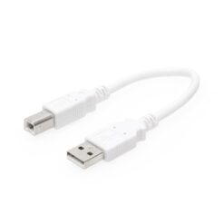 USB Cable A to B 8-inch High-Speed USB 2.0 Device Cable White