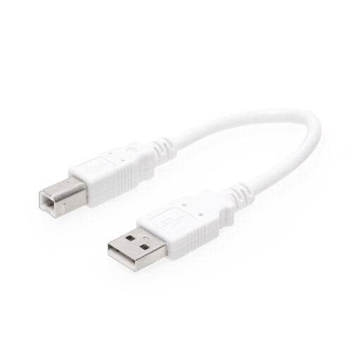 USB Cable A to B 8-inch High-Speed USB 2.0 Device Cable White