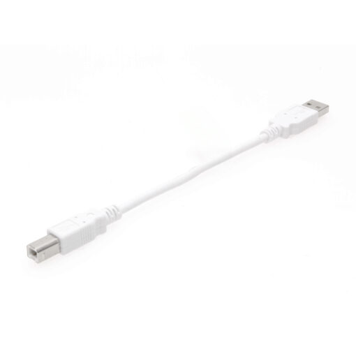 USB Cable A to B 8-inch High-Speed USB 2.0 Device Cable White - Image 4