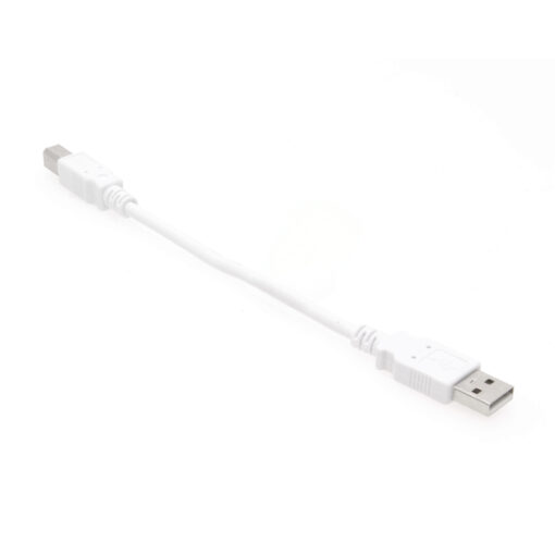USB Cable A to B 8-inch High-Speed USB 2.0 Device Cable White - Image 3