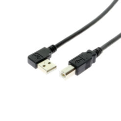 Alternative view of 3ft. USB Cable A Left Angle to B High-Speed USB 2.0 Device Cable Black
